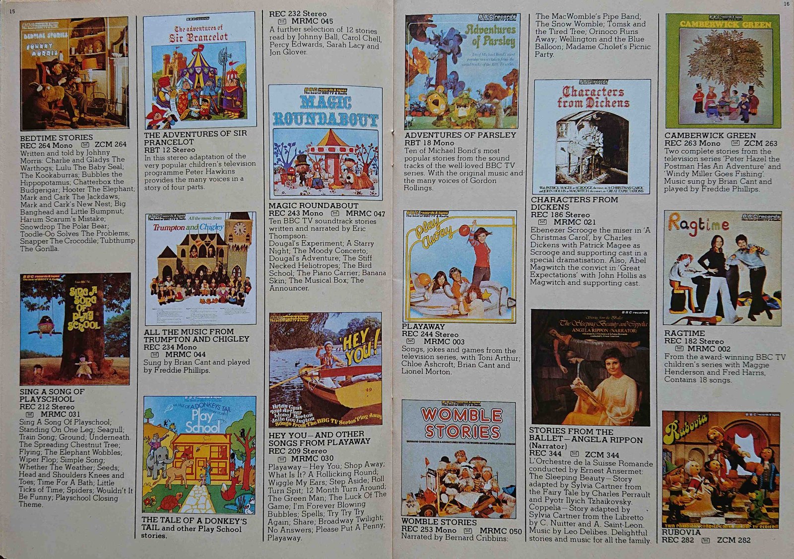 Other pages of catalogue BBC Records catalogue 1979 late